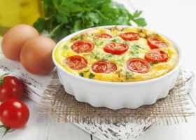 Clafoutis léger aux tomates cerises