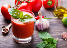 Gaspacho de poivron et piment d'Espelette