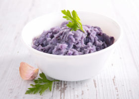 Purée de pomme de terre vitelotte
