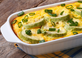 Gratin de courgettes aux lardons