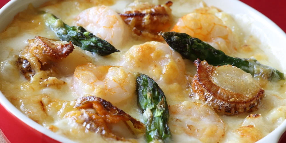 Recette Cassolette de coquilles Saint-Jacques aux asperges facile | Mes