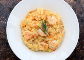 Risotto aux crevettes et curry